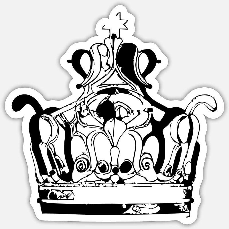 Crown King Queen Emperor Majesty Vector 9 Sticker size S (10 x 10 cm)