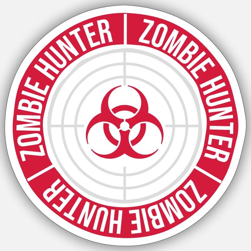 Chasseur de zombies Citation d’Halloween Sticker taille S (10 x 10 cm)