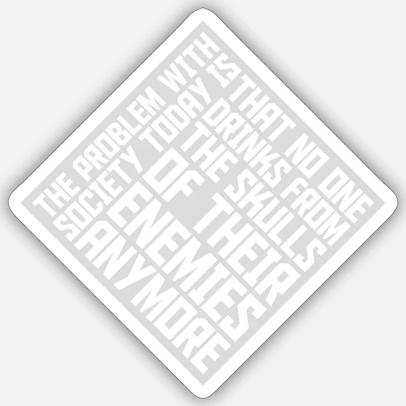 boissons de crânes ennemis Sticker taille S (10 x 10 cm)