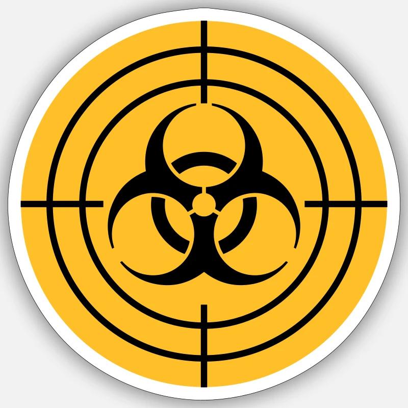 Biohazard Sight Chasseur de zombies Sticker taille S (10 x 10 cm)