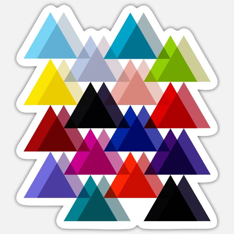 Triangles doubles - Sticker taille S (10 x 10 cm) - blanc mat
