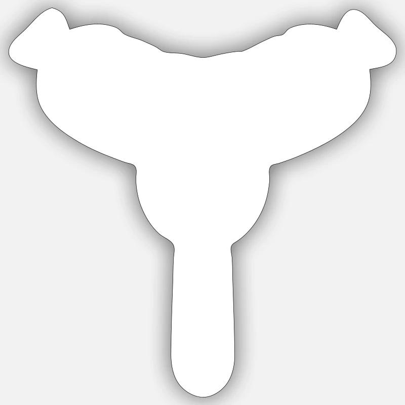 Sausage fork - Sticker size S (10 x 10 cm) - white matte