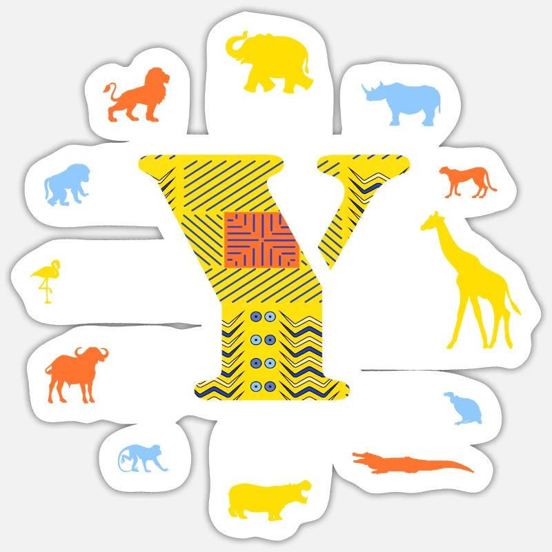 Afrique - Sticker taille S (10 x 10 cm) - blanc mat