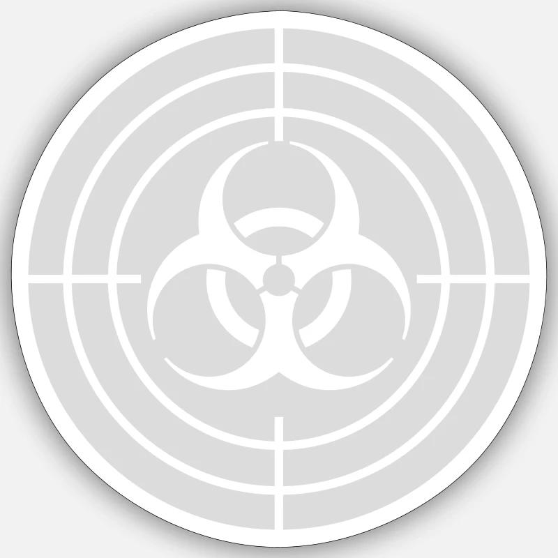 Zombie Hunter Biohazard Target Sight Sticker taille S (10 x 10 cm)