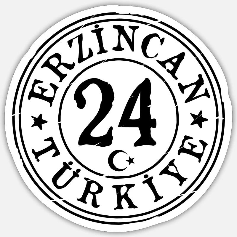Erzincan 24 Millésime - Sticker taille S (10 x 10 cm) - blanc mat