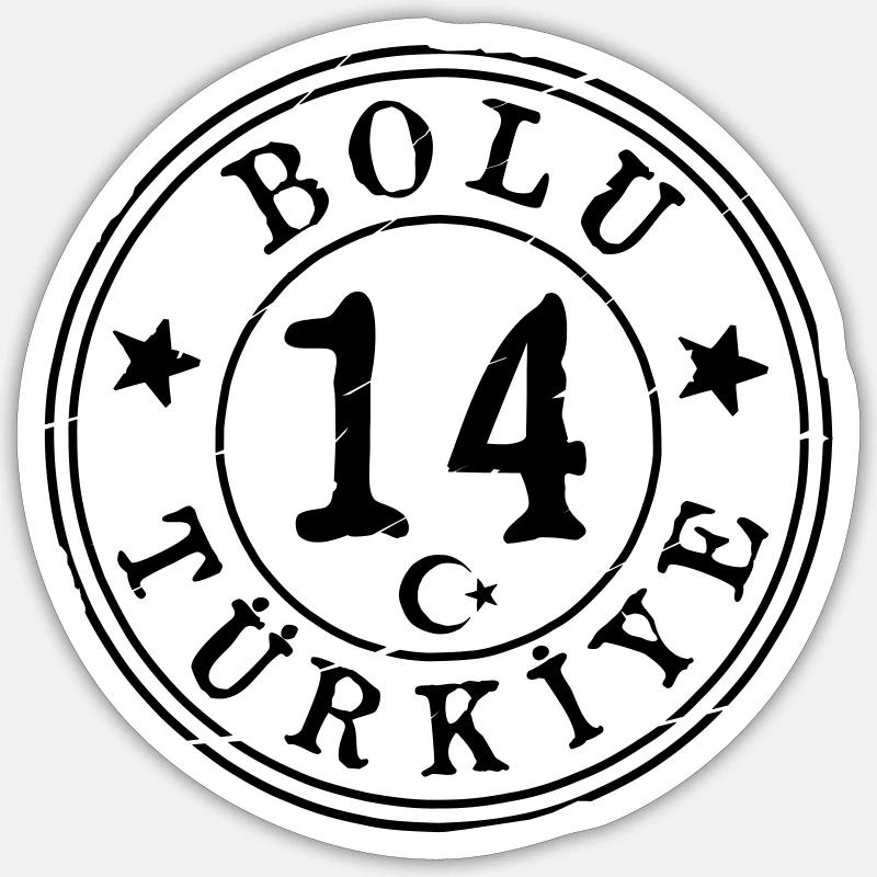 Bolu 14 Millésime - Sticker taille S (10 x 10 cm) - blanc mat