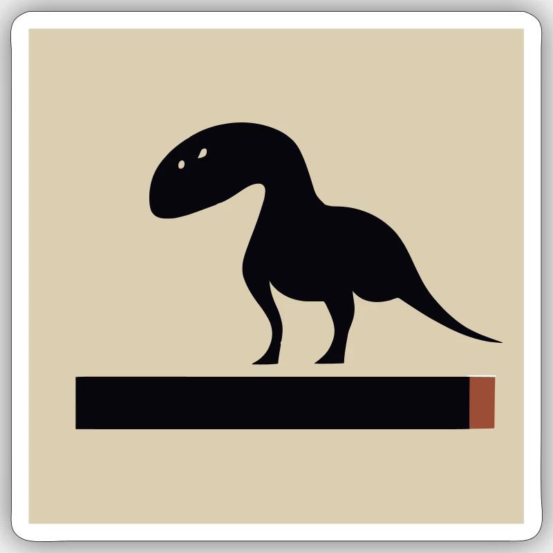 Goofy dino - Sticker size S (10 x 10 cm) - white matte