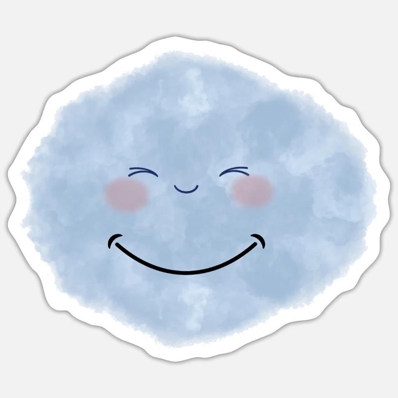 Cloud smile - Sticker size S (10 x 10 cm) - white matte