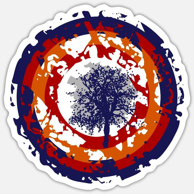 Crazy Bullseye - Sticker size S (10 x 10 cm) - white matte