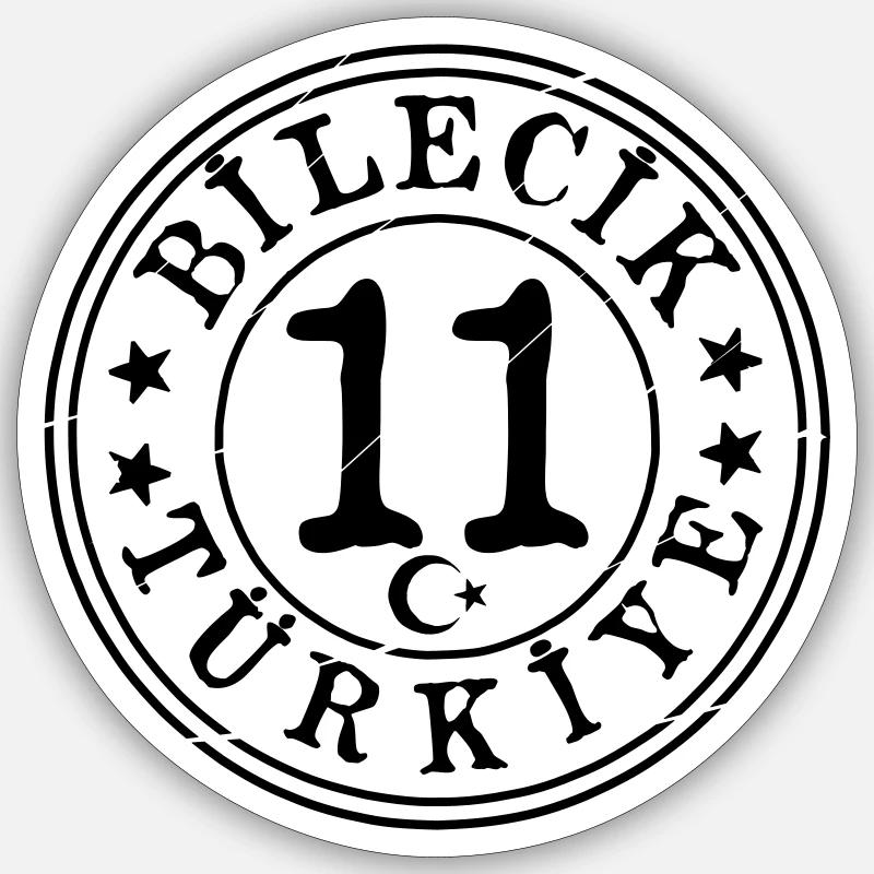 Bilecik 11 Vintage - Sticker Größe S (10 x 10 cm) - Mattweiß