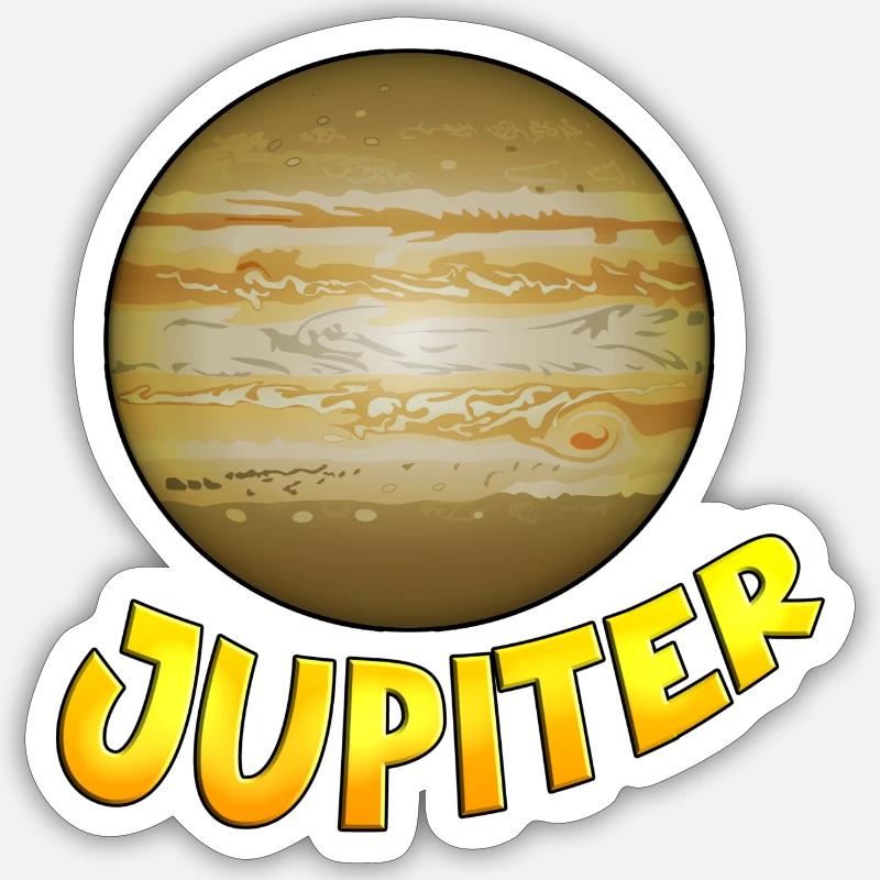 Jupiter - Sticker size S (10 x 10 cm) - white matte