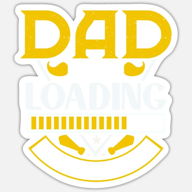 Papa Witz loading Sei Papas Shirt Geschenkidee Sticker Größe S (10 x 10 cm)