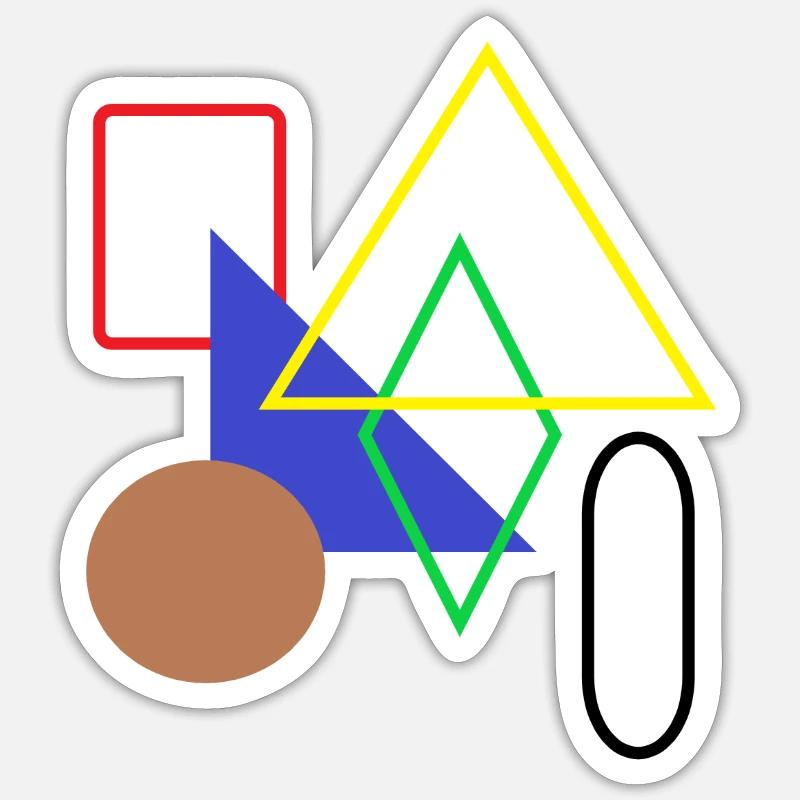 Basic Shapes Geometry Geometric Shapes Patterns Sticker size S (10 x 10 cm)