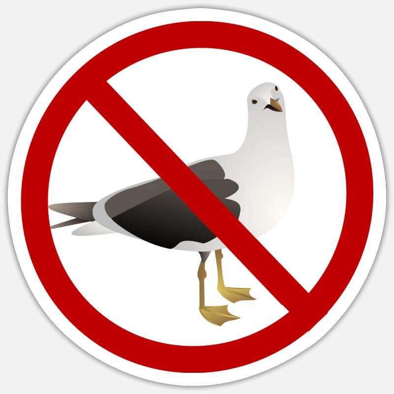 I Hate Seagulls Sticker size S (10 x 10 cm)