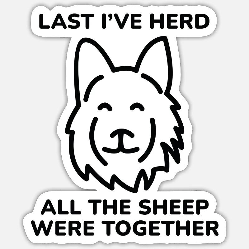 Dernier que j’ai troupeau - Sticker taille S (10 x 10 cm) - blanc mat