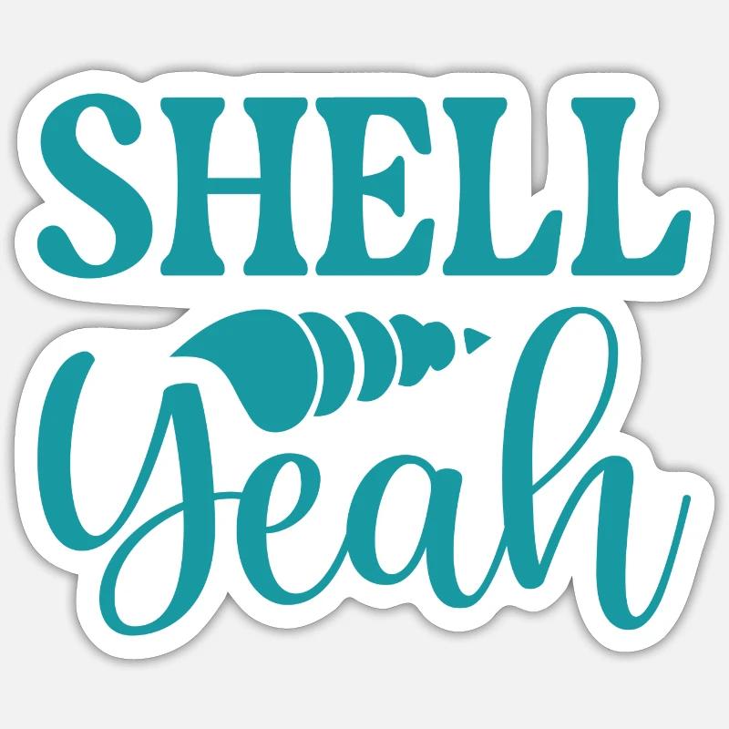 Schale ja - Sticker Größe S (10 x 10 cm) - Mattweiß