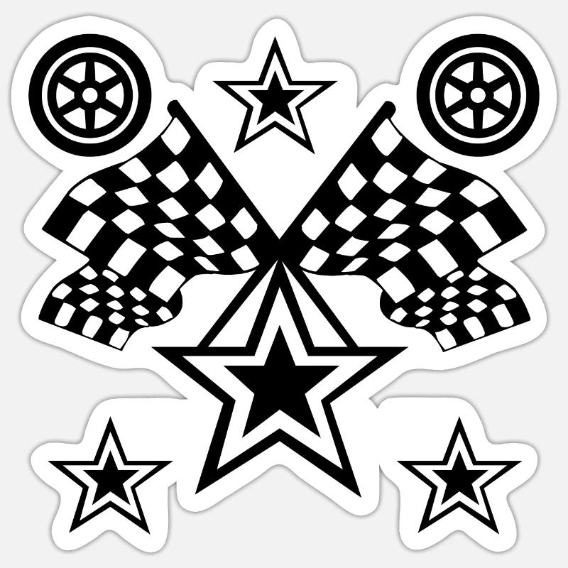 Auto - Sticker Größe S (10 x 10 cm) - Mattweiß