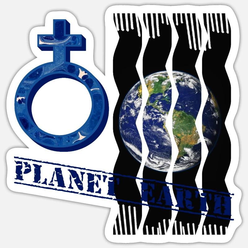 Planet Earth E 12 Sticker size S (10 x 10 cm)