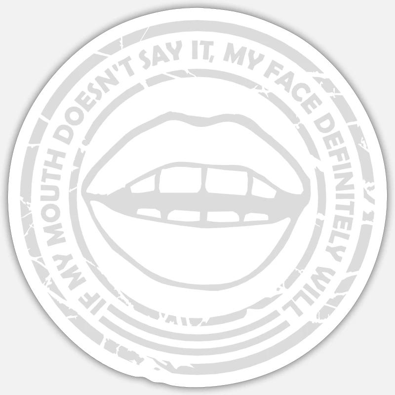 Mon visage le fera certainement Sticker taille S (10 x 10 cm)