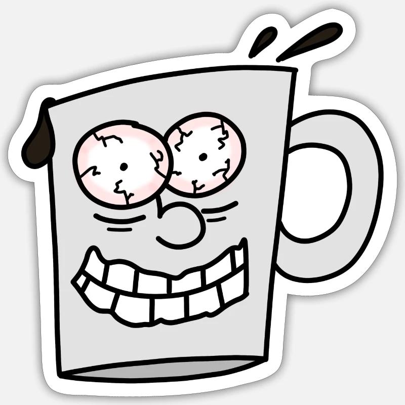 Kaffee Junkie Sticker Größe S (10 x 10 cm)