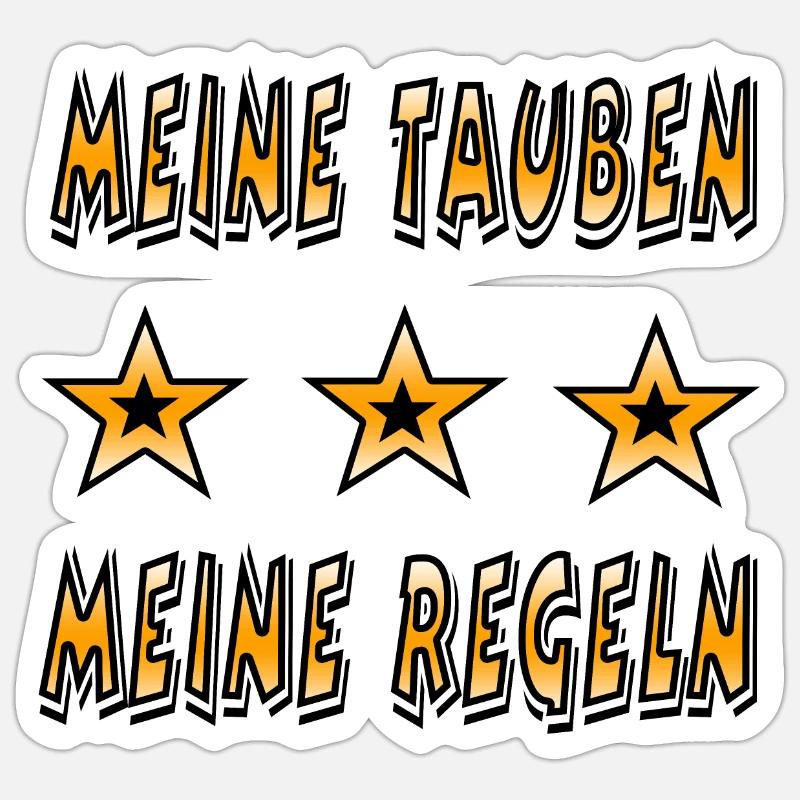 Tauben - Sticker Größe S (10 x 10 cm) - Mattweiß