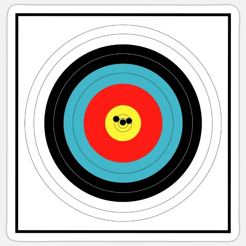 Marksman Target Grouping - Sticker size S (10 x 10 cm) - white matte