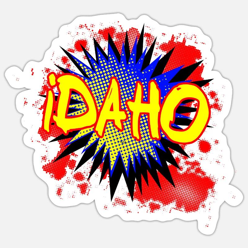 Idaho Comic Exclamation - Sticker size S (10 x 10 cm) - white matte