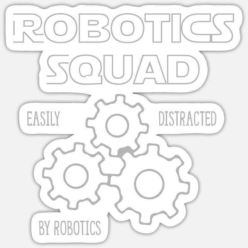 Robotics Squad Ingénierie de - Sticker taille S (10 x 10 cm) - blanc mat
