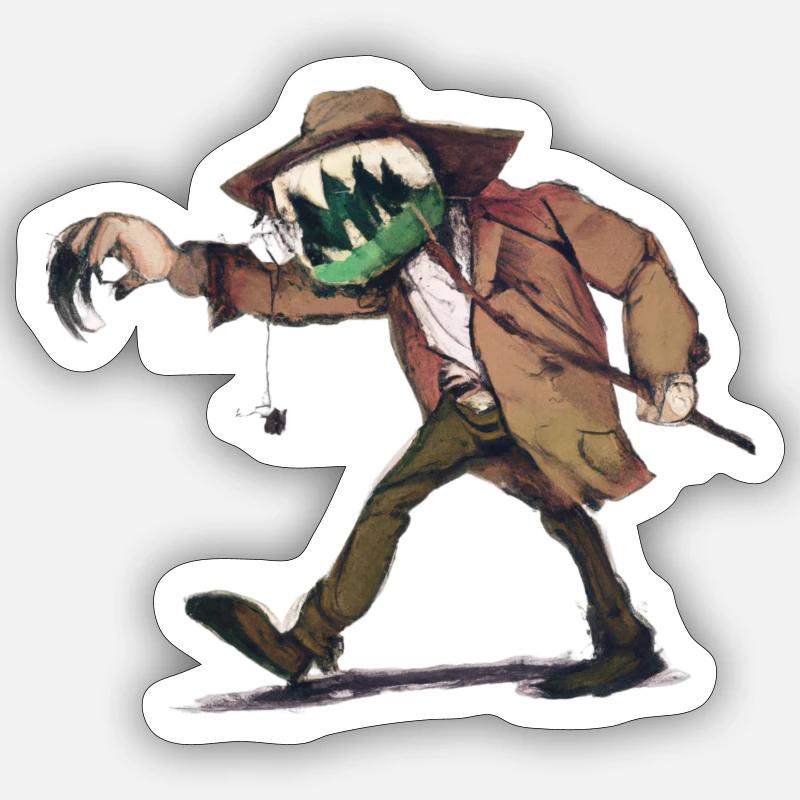 Attrape-zombies - Sticker taille S (10 x 10 cm) - blanc mat