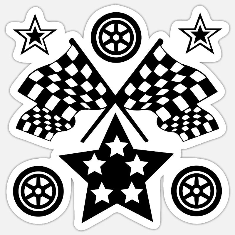 Auto - Sticker Größe S (10 x 10 cm) - Mattweiß