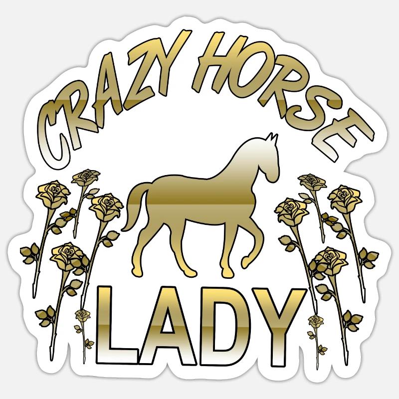 Cheval - Sticker taille S (10 x 10 cm) - blanc mat