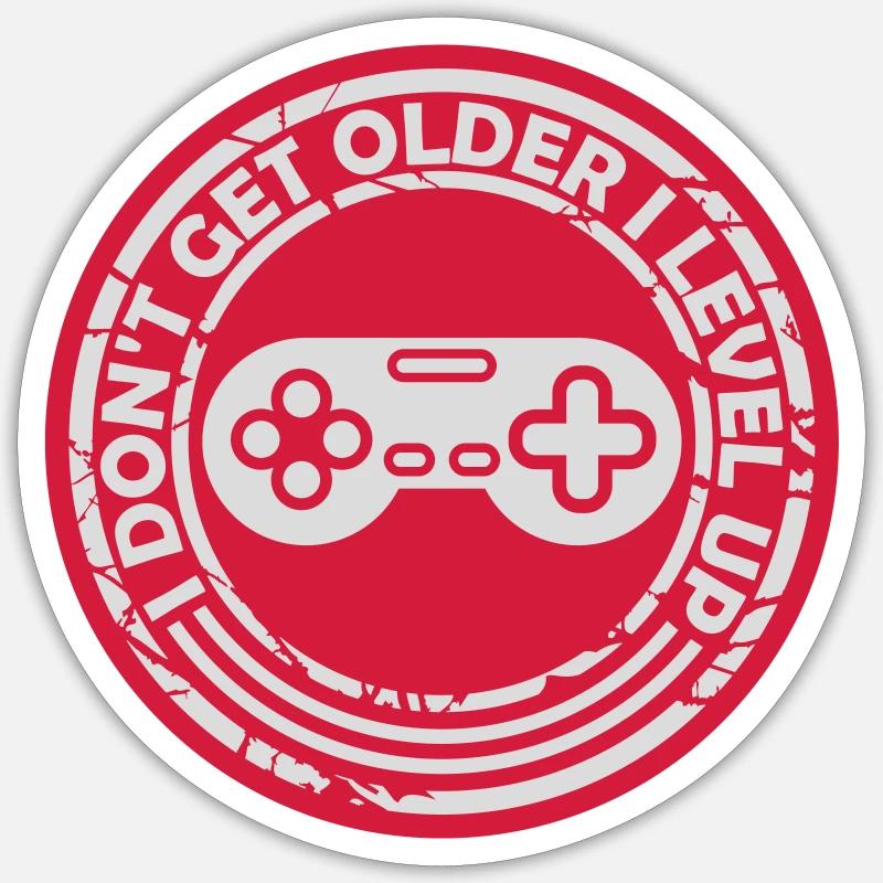 get older level up Sticker size S (10 x 10 cm)