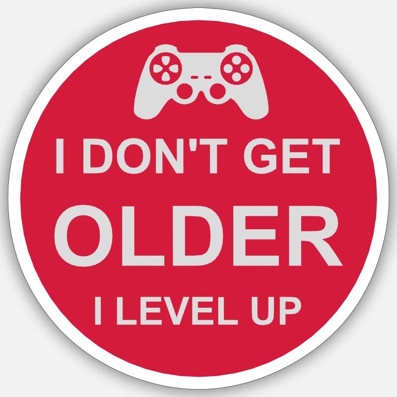 get older level up Sticker size S (10 x 10 cm)