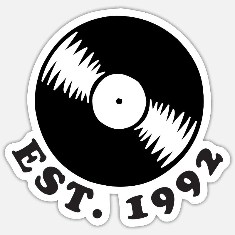 Millésime 1992 - Sticker taille S (10 x 10 cm) - blanc mat