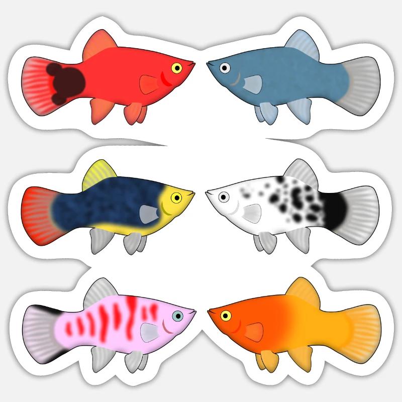 Platy's selection - Sticker size S (10 x 10 cm) - white matte