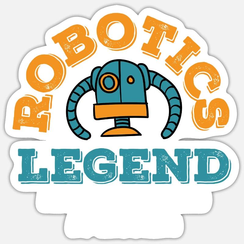 Robotics Legend Mechanic Robot Engineer - Sticker size S (10 x 10 cm) - white matte