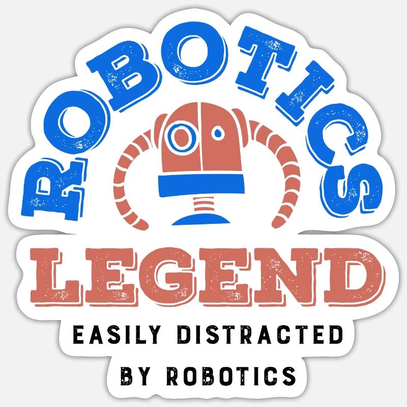 Robotics Legend Roboteringenieur Techniker - Sticker Größe S (10 x 10 cm) - Mattweiß