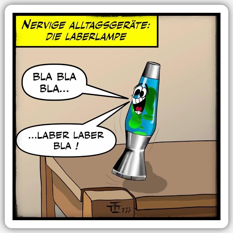 Laberlampe - Sticker Größe S (10 x 10 cm) - Mattweiß