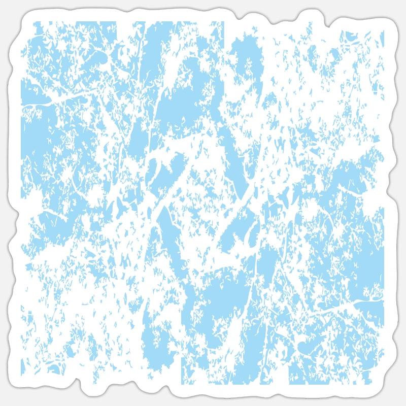 Fond bleu abstrait - Sticker taille S (10 x 10 cm) - blanc mat