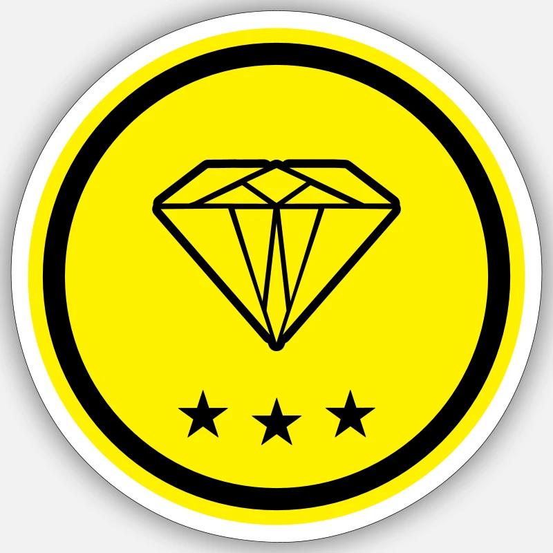 Symbole de diamant - Sticker taille S (10 x 10 cm) - blanc mat