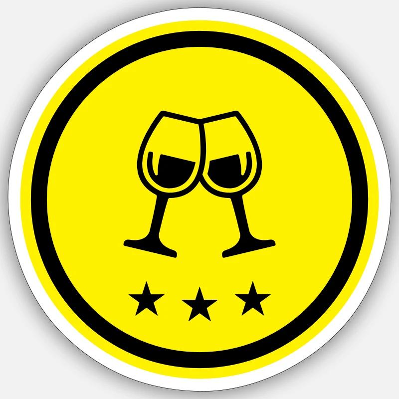 Wein Gläser - Sticker Größe S (10 x 10 cm) - Mattweiß