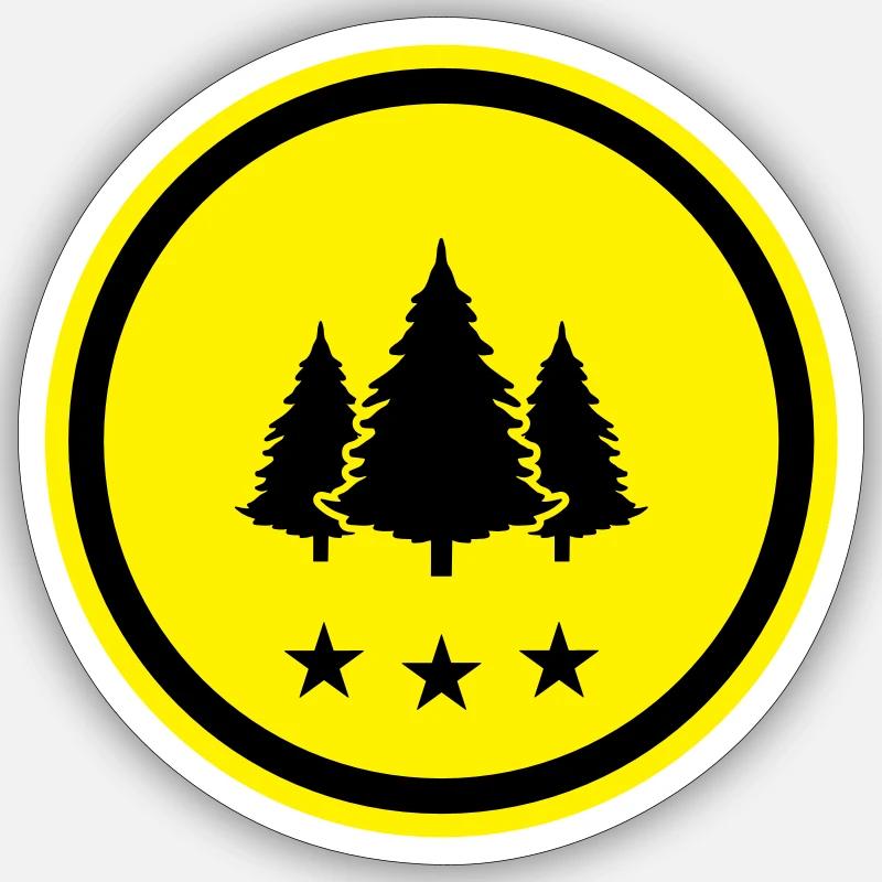 Tree Fir Forest - Sticker size S (10 x 10 cm) - white matte