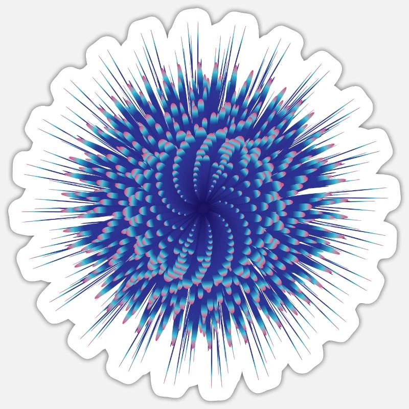 Vector Flower - Sticker size S (10 x 10 cm) - white matte