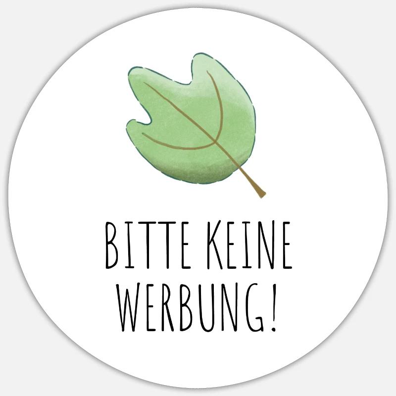 Bitte keine Werbung einwerfen - Sticker Größe S (10 x 10 cm) - Mattweiß