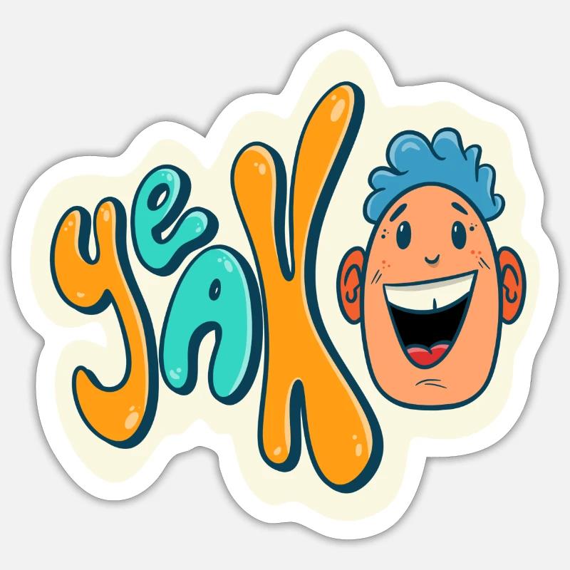 Yeah Sticker Größe S (10 x 10 cm)