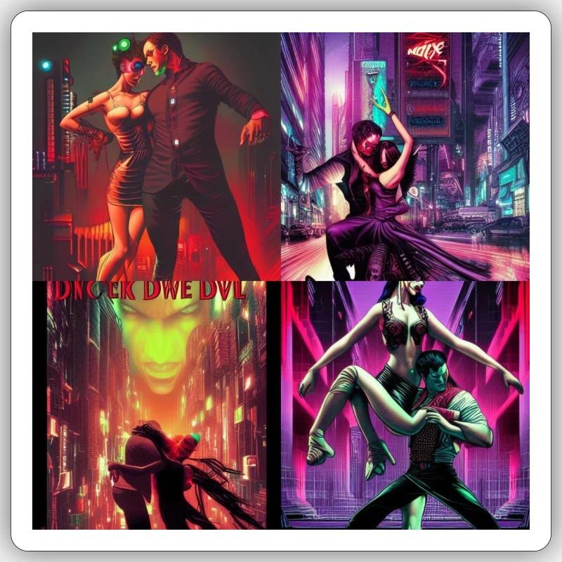 dance with the devil Sticker size S (10 x 10 cm)