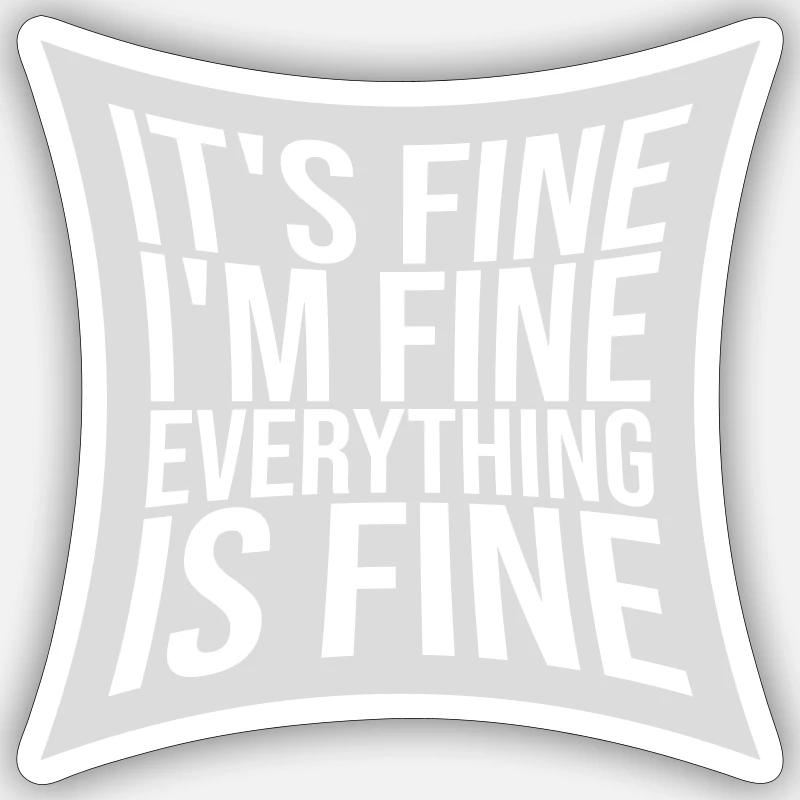 Tout va bien devis - Sticker taille S (10 x 10 cm) - blanc mat