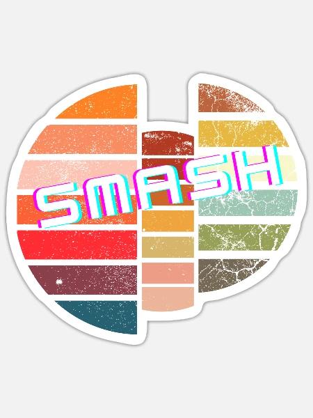 Smash or pass Partyshirt - Sticker Größe S (10 x 10 cm) - Mattweiß