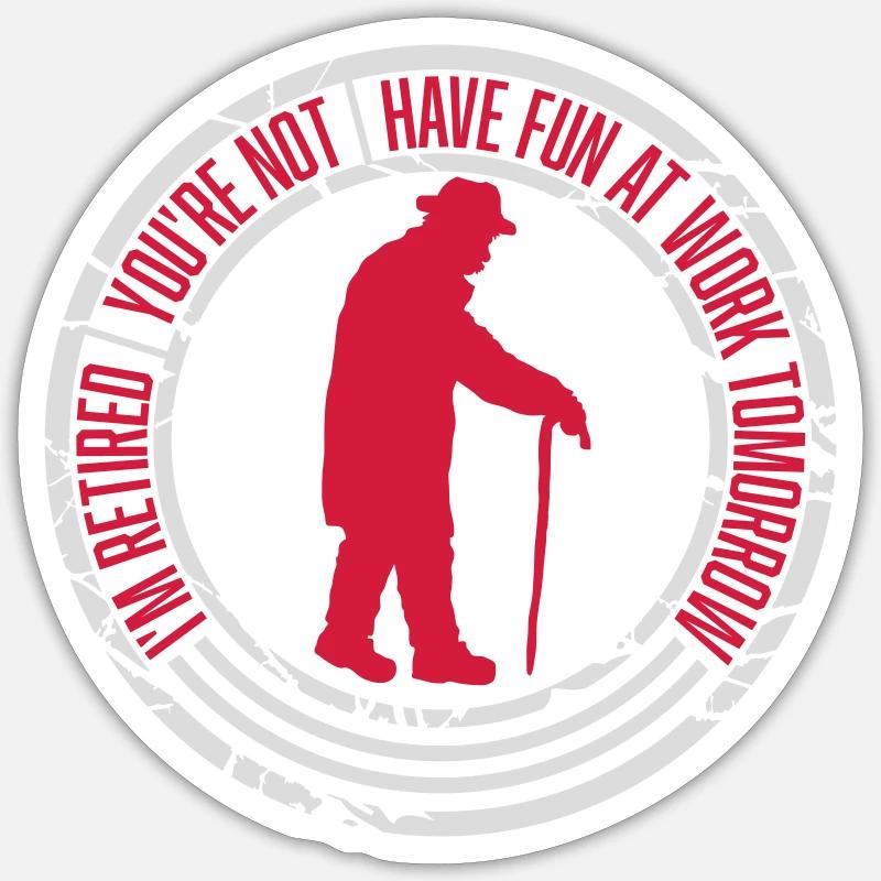 Amusez-vous au travail - Sticker taille S (10 x 10 cm) - blanc mat
