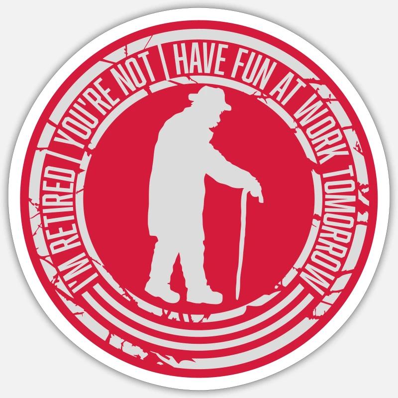 Amusez-vous au travail - Sticker taille S (10 x 10 cm) - blanc mat